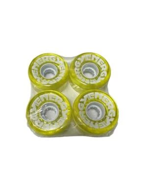 Paquete de 4 ruedas de patín cuádruples Riedell Radar Energy amarillo transparente 78A 32 mm x 62 Foto 1 de 3