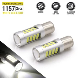 1157 High Power LED 6000K White Front Turn Signal Light Bulbs - Imagen 1 de 6