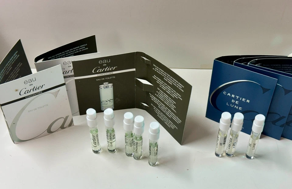 5 x Eau De CARTIER CONCENTREE EDT +3 + Cartier De Lune Spray talla: 1,5 ml Foto 1 de 1