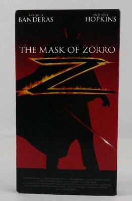 The Mask of Zorro (VHS, 1998) Starring Antonio Banderas & Anthony Hopkins Foto 1 de 4