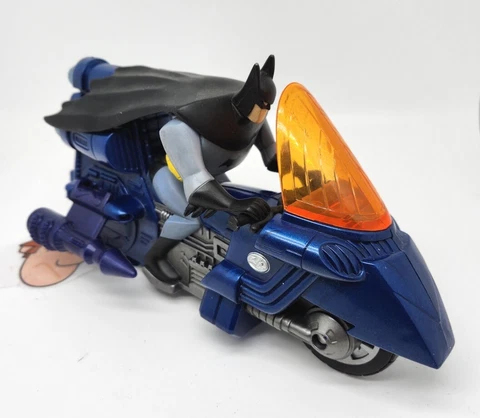 Justice League Mission Vision Batman Rev & Go Motorcycle 8" Vehicle Mattel 2003 Cover