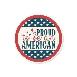 Proud To Be An American USA Flag Metal Sign - Picture 1 of 4