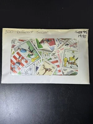 300 Premium World Assortment Used Stamp Collection Featuring Soccer Theme - Image 1 of 3