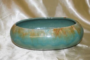Robinson Ransbottom RRP Co. Drip Glaze Planter Bowl Turquoise Brown Signed - Picture 1 of 5