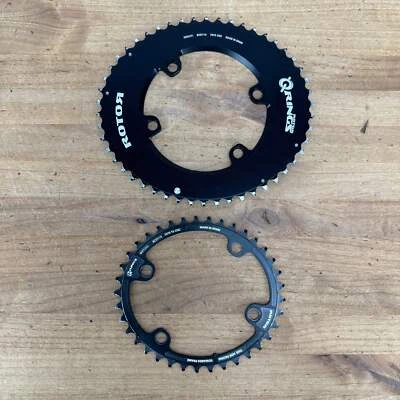 Juego de platos de bicicleta Rotor 50/37t AXS 12 velocidades compatible 4x110BCD Q-Rings 165 g Foto 1 de 4