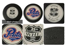 1966-1991 25th ANNIVERSARY REGINA PATS WHL RARE INGLASCO OFFICIAL GAME PUCK