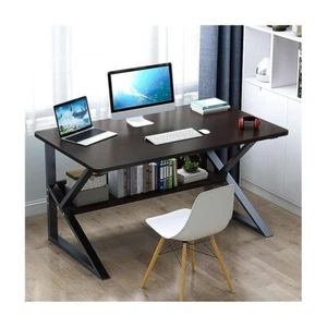 Scrivania Tavolo Porta Computer da Ufficio Casa con ripiano 80 x 40 cm Marrone - Bild 1 von 3