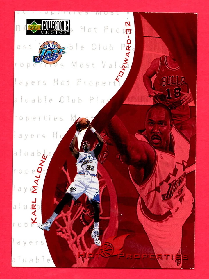 Karl Malone 1997-98 Collector's Choice Hot Properties #382 Basketball Card - Image 1 of 1