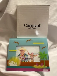 Rare Carnival Cruise Souvenir Picture Photo Frame Glass Palm Ship Island Beach - Picture 1 of 15