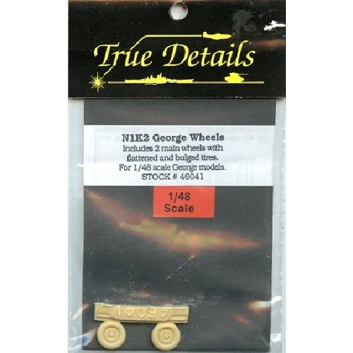 RUOTE NIK2 GEORGE 2 MAIN WHEELS FLATTENED BULGED TIRES 1/48 TRUE DETAILS 46041 - Immagine 1 di 1