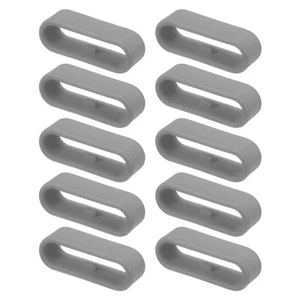 10Pcs Watch Band Strap Loops Silicone Fastener Rings for 22mm Band, Gray - Picture 1 of 6