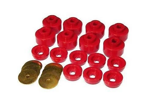 Prothane 1999-2014 GMC Sierra 1500 2500 & HD Body Cab Mount Bushing Kit 16pc Red - Image 1 of 1