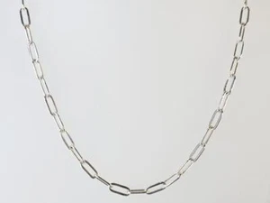 22" 925 Sterling Silver Paperclip Chain Necklace 16.36G (AM1081522) - Picture 1 of 6