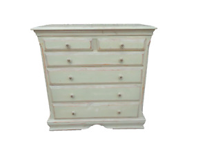 CONTEMPORARY PINE CREAM /GREEN CHEST SHABBY CHIC FRENCH STYLE
