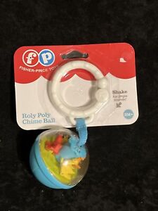 2015 Mattel Fisher Price Roly Poly Carousel Chime Ball Rattle Clip On Toy