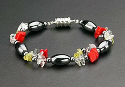 Шикарный магнитный гематитовый браслет | целебная энергетическая терапия | шикарный камень с бисером - Изображение 1 из 3