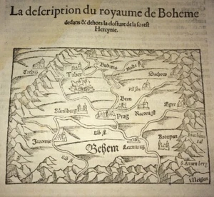 CARTE DU ROYAUME DE BOHÈME. GRAVURE XVIeme. - Imagen 1 de 2