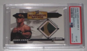 2006 TOPPS WWE HERITAGE II JOHN CENA RINGSIDE RELICS EVENT-WORN HAT PSA SLABBED - Bild 1 von 2