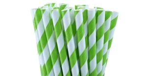 1.000 pajitas biodegradables de papel Kraft verde fuerte 3 capas café compra a granel - Imagen 1 de 5