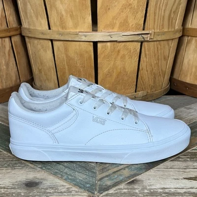 Vans Seldan GS Zapatillas de Skateboarding de Cuero Blanco Unisex Jóvenes Niños Talla 6 Foto 1 de 4
