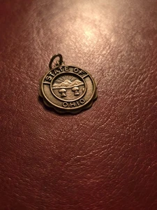 🔅OHIO * State Badge Charm for Bracelet * Sterling Silver 925 * - Picture 1 of 3
