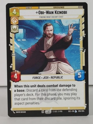 Obi-Wan Kenobi  - STAR WARS UNLIMITED  Secrets of Power  #205 NM  -A - Image 1 of 4