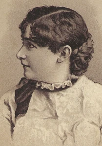 Actress MARGARET MATHER – 1800s Canadian Shakespearean Star – Litho Portrait - Picture 1 of 3