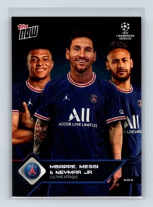 Mbappe / Messi / Neymar Jr 2021-22 Topps Now UEFA Champions League #013 QTY - Picture 1 of 2