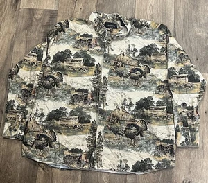 Rothaariges Hemd Herren 2XLarge braun Tarnmuster Türkei Jagd Thanksgiving Wald - Bild 1 von 5