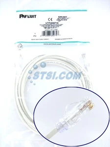 Cable/cable de conexión de red Panduit UTP28SP10 Cat6 28 AWG, 10 pies blanco roto ~ STSI - Imagen 1 de 3