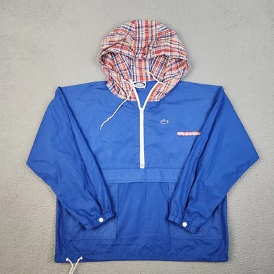 Chaqueta de lluvia de colección Lacoste IZOD 1/4 cremallera para mujer grande azul pulóver con capucha empaquetable Foto 1 de 4