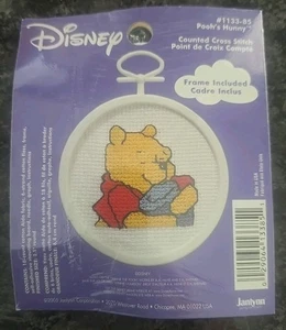 Disney Pooh's Hunny Counted Cross Stitch #1133-85 Ornament Frame Included  - Picture 1 of 2