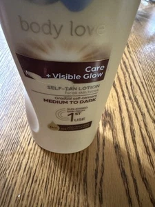 DOVE Body Love Visible Glow Gradual Self-Tan Body Lotion Medium to Dark 14oz New - Picture 1 of 3