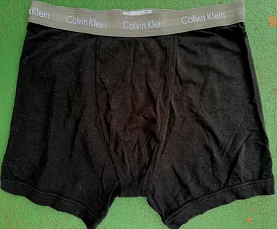 Calzoncillos boxer Calvin Klein vintage para hombre XL negros grises algodón elástico ¡NUEVOS SIN ETIQUETAS! Foto 1 de 4