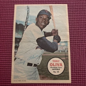 1967 TOPPS #18 TONY OLIVA TWINS 5X7 PIN UP POSTER VINTAGE 1960S HOF EX-NM - Bild 1 von 11