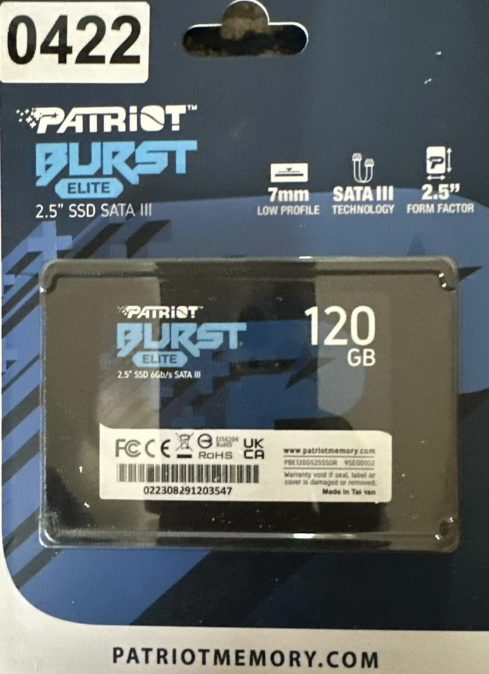 Patriot Burst Elite 120GB Internal SSD - SATA 3 2.5" - Solid State Drive  - Image 1 of 1