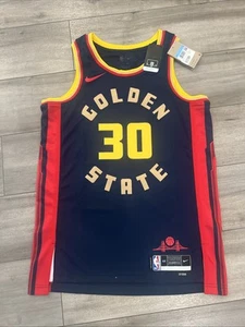 Nike NBA Golden State Warriors Curry City Edition Jersey Mens Sz Medium - Picture 1 of 5