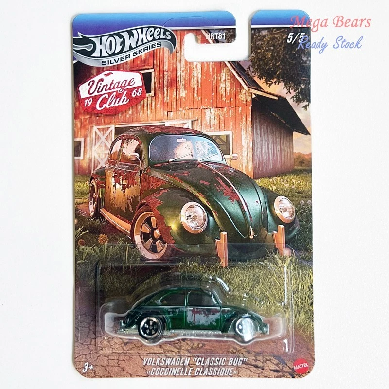 Mattel Hot Wheels 2025 Silver Series Vintage Club 1968 #5 Volkswagen Classic Bug - Image 1 of 1
