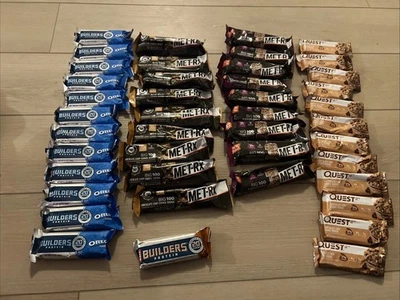 Genuine 43 Assorted Protein Bars 2.4oz 3.52 oz 2.12 Oz. Please Read Description - Image 1 of 4