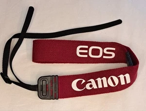 Courroie Neck Lace CANON EOS ROUGE Original Vintage 90' Red Neck Strap TBEG !! - Photo 1 sur 7