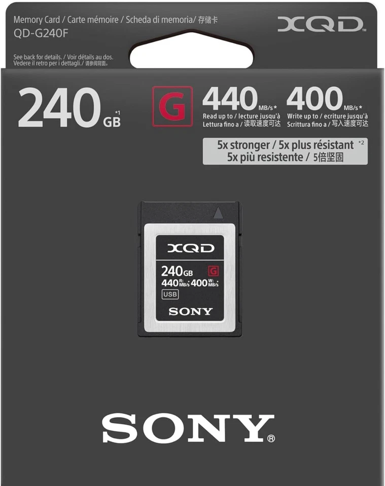 Sony 240GB (256GB pre format) 5x TOUGH XQD Flash Memory Card  - Image 1 of 3