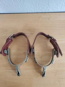 Stern Stahl Silber Cowboy Sporen mit Sporenriemen Stern Rowels - Bild 1 von 14
