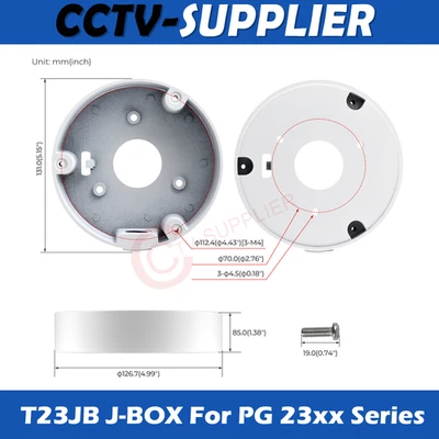 CCTV SUPPLIER Panoeagle IP Camera Junction Box T23JB J Box Wall Mount Bracket US