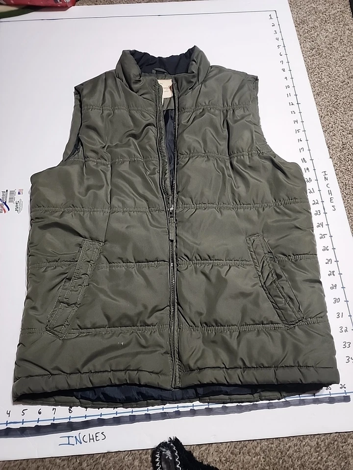 Chaleco impermeable vintage para hombre talla M verde oliva Foto 1 de 4