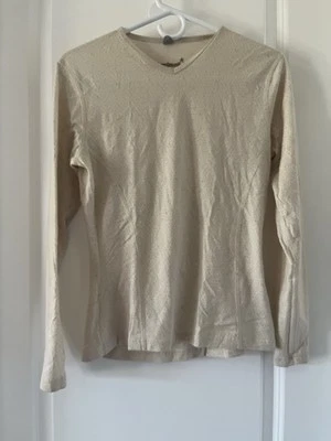 Smartwool women’s merino wool cream vneck baselayer  - Image 1 of 3