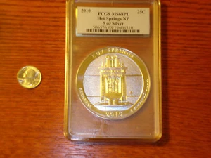 PCGS 2010 America the Beautiful 5 ounce Hot Springs  MS68PL  - Picture 1 of 1