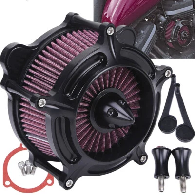 Filtro de admisión de filtro de aire CNC para Harley Touring Dyna Softail Road Electra Glide Foto 1 de 4