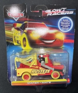 Disney Pixar Cars Glow Racers Mater Glows in Dark - Imperfect Card - Picture 1 of 4