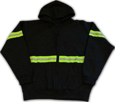 Sudadera con Capucha Reflectante Alta Visibilidad Alta Visibilidad Seguridad Cremallera Frontal Ropa de Trabajo Uniforme  Foto 1 de 4