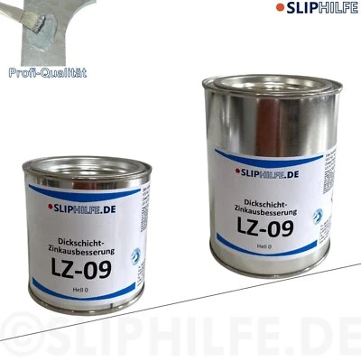 SLIPHILFE.DE Zinkfarbe Dickschicht-Zink Paste LZ-09 ➜ 250 ml - 500 ml | Zinkausbesserung